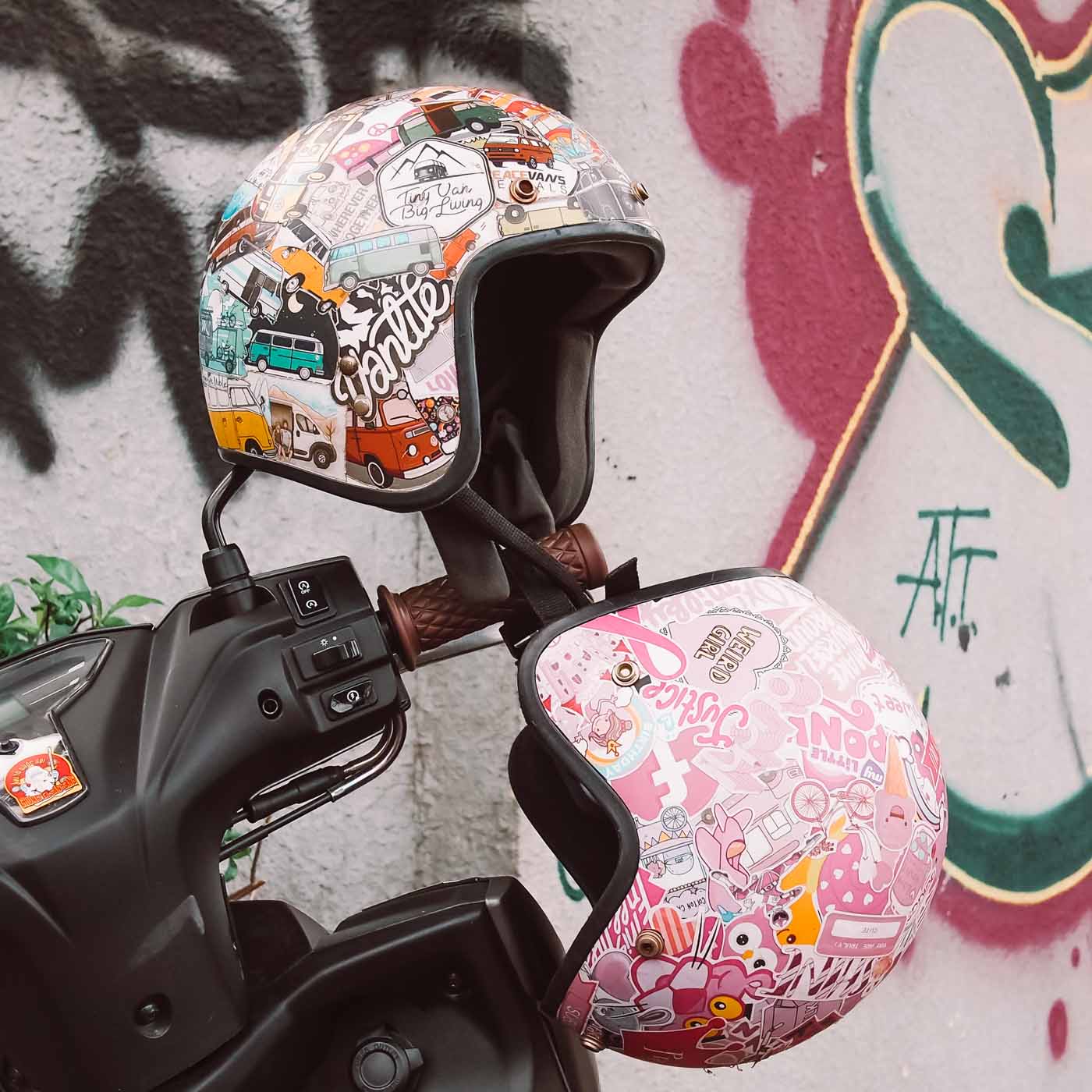 Cách tự trang trí mũ bảo hiểm đẹp như shop